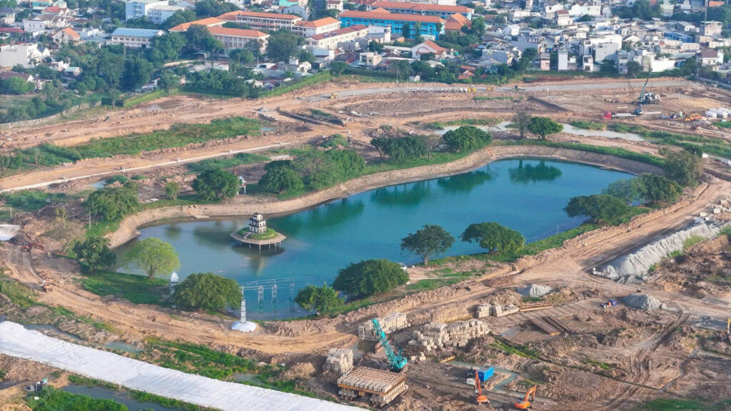 tiến độ thi công hồ gươm xanh