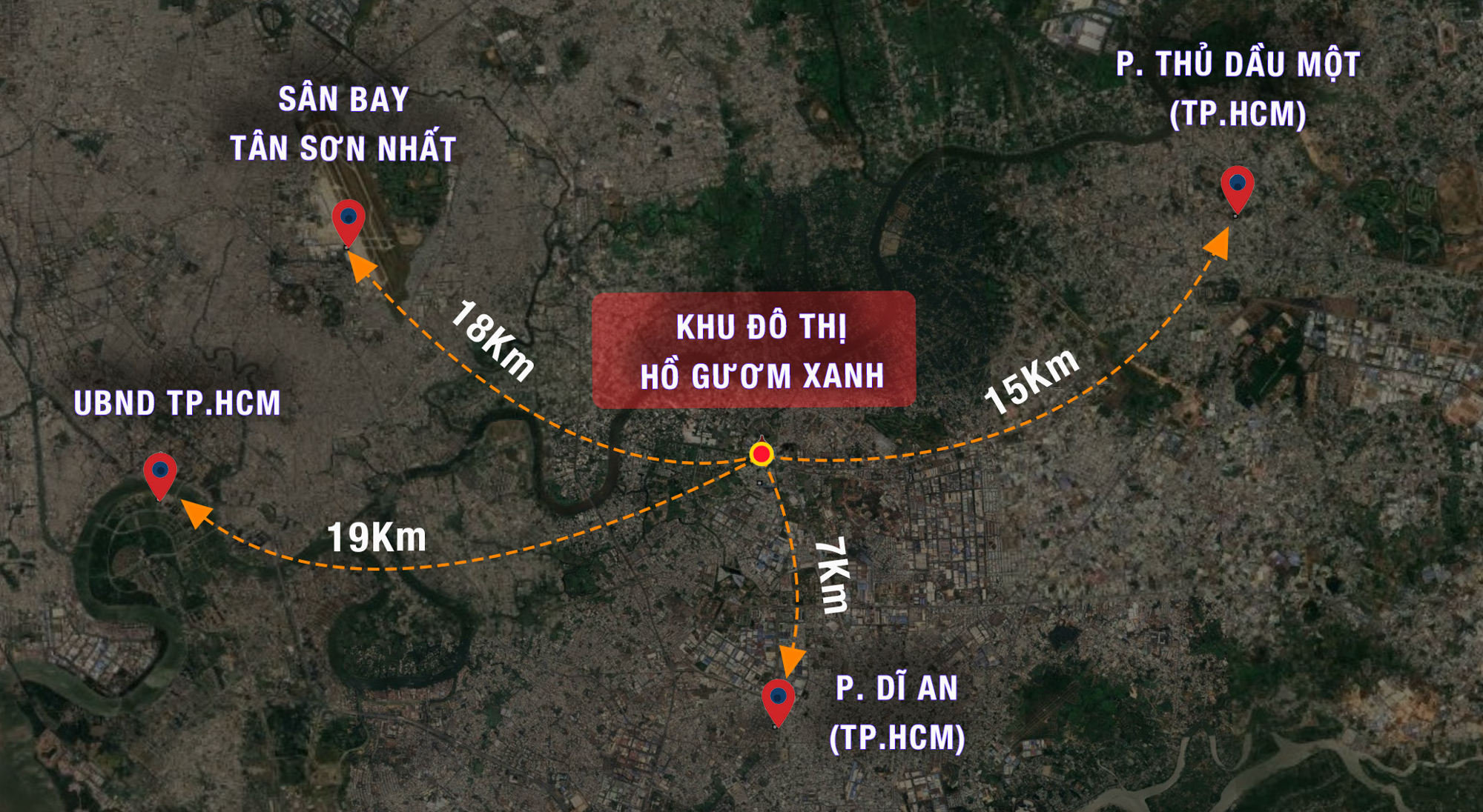 vị trí kết nối dự án với khu vực