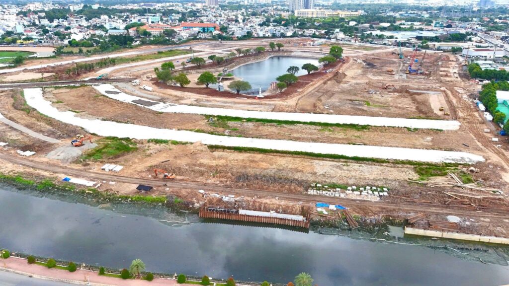 tiến độ thi công hồ gươm xanh